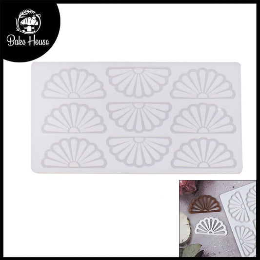 Silicon Mold Half Flower Shaped Garnishing Sheet for Cake Decoration