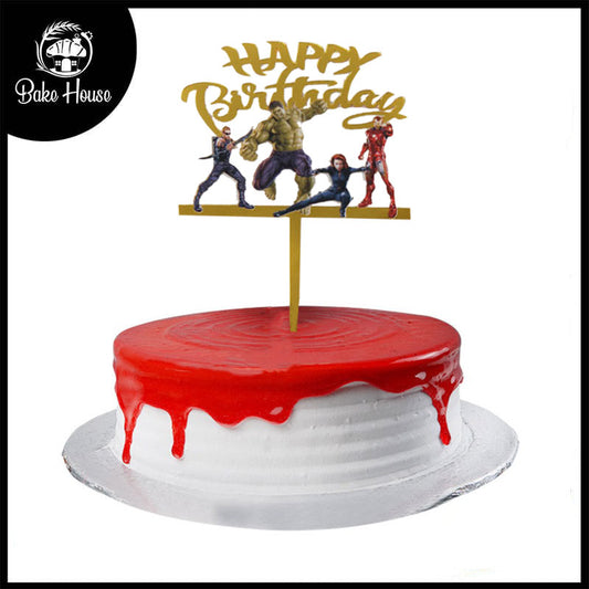 Happy Birthday Cake Topper Avengers Design