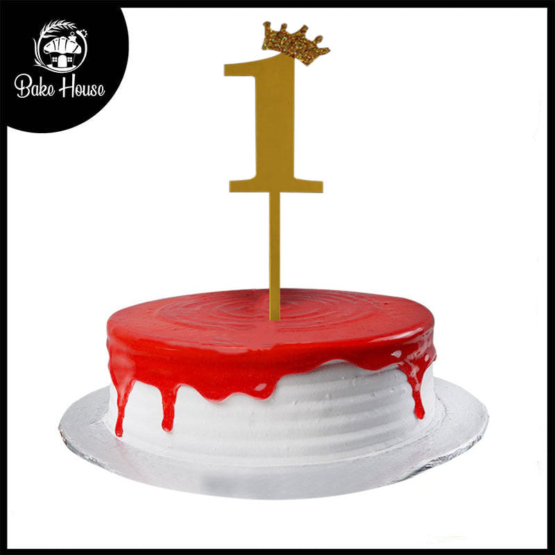 Number Cake Topper Golden  (One)