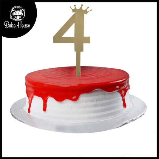 Number Cake Topper Golden  (Four)