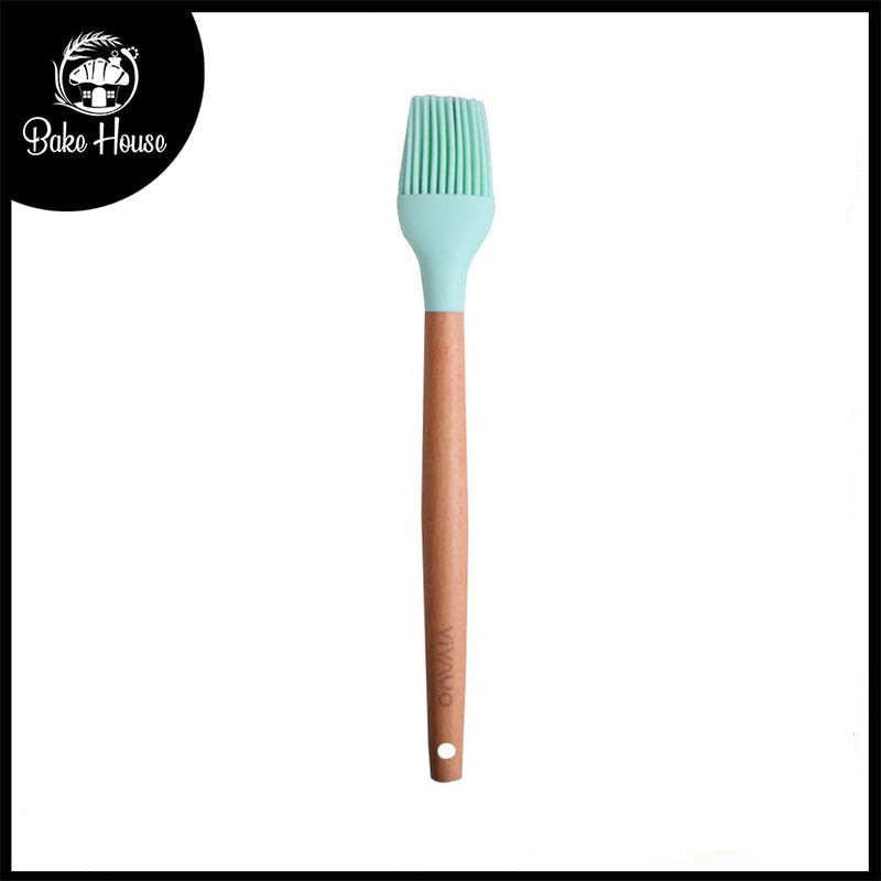 Silicone Brush With Wood Handle