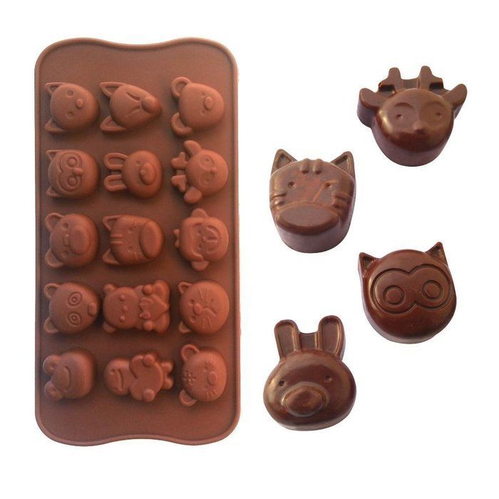 Cute Animal Shaped Silicone Chocolate Mold, Chocolate designs