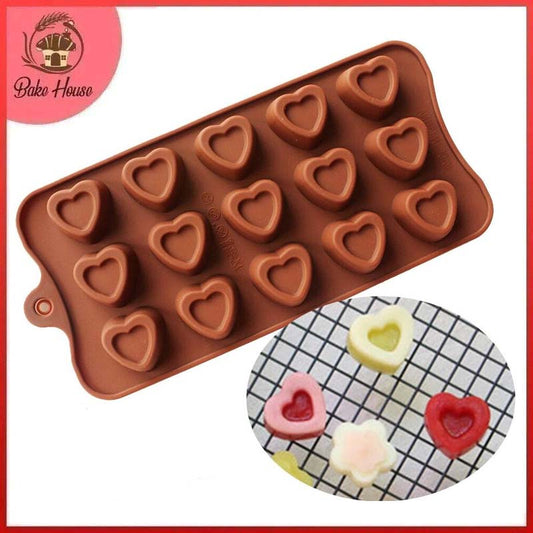 Silicone Double Heart Chocolate Mold 15 Cavity