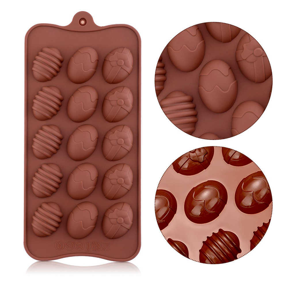 Silicone Egg Shape Chocolate Mold (15 cavity)