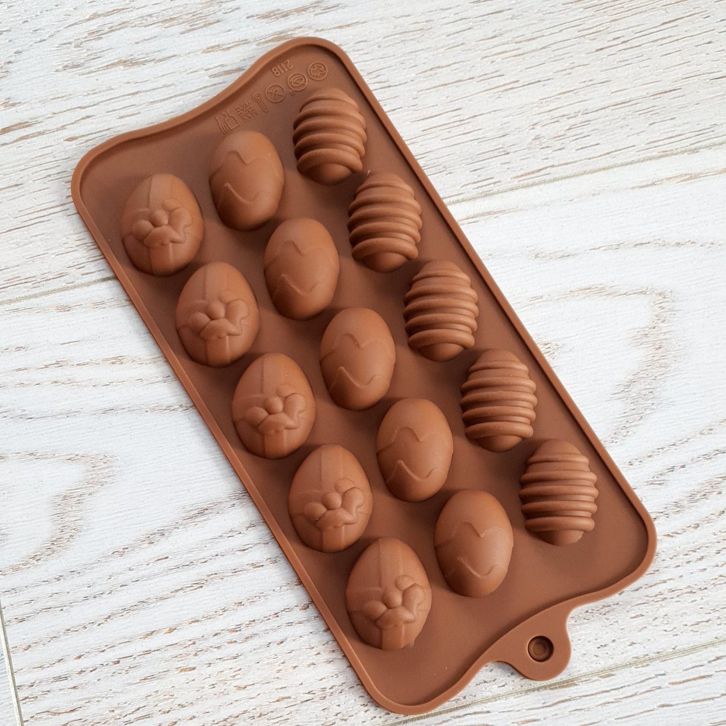 Silicone Egg Shape Chocolate Mold (15 cavity)