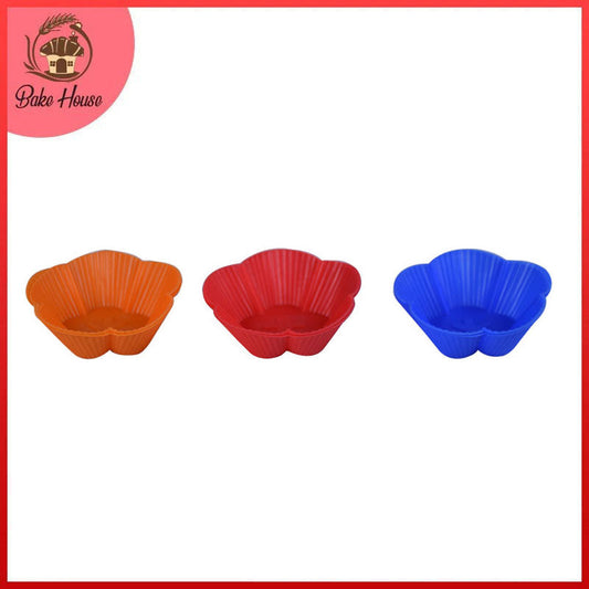 Silicone Flower Muffin Baking Mold 6Pcs Set