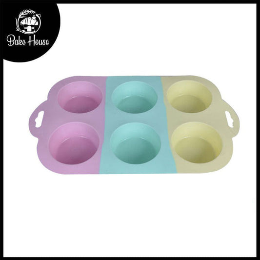 Silicone Muffin Cupcake Baking Tray 6 Cavity