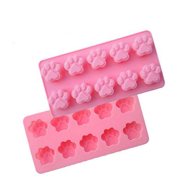 Silicone Paw Chocolate & Candy Mold 10 Cavity