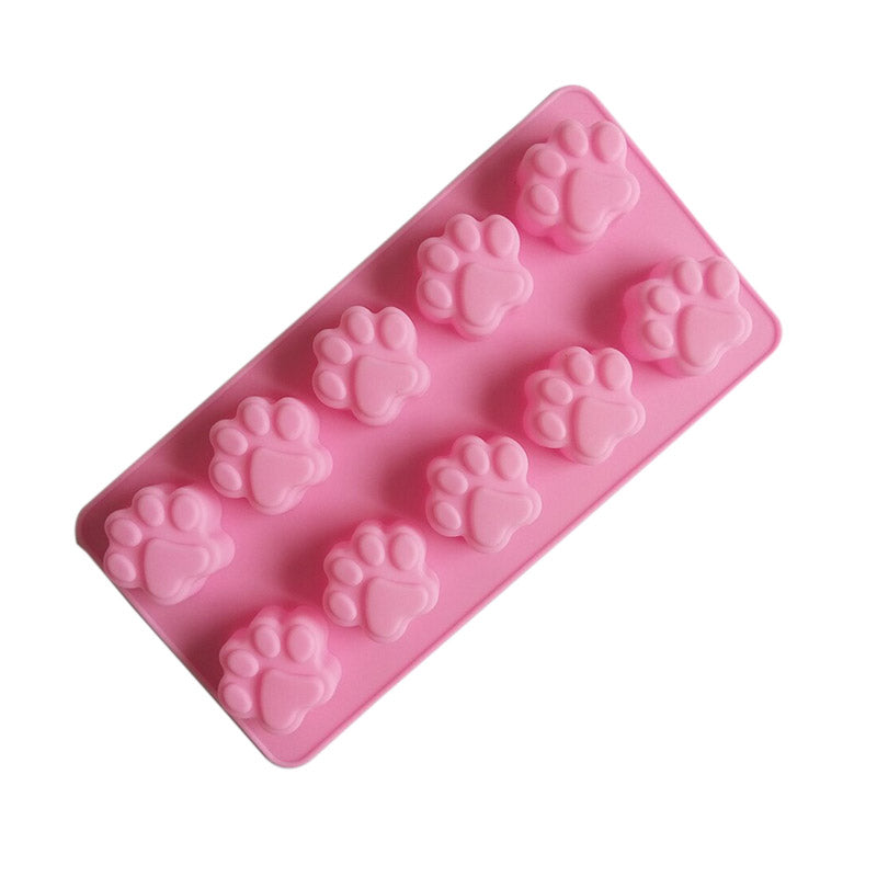 Silicone Paw Chocolate & Candy Mold 10 Cavity