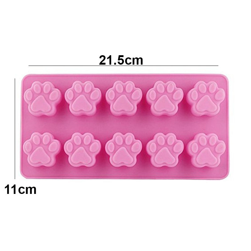 Silicone Paw Chocolate & Candy Mold 10 Cavity