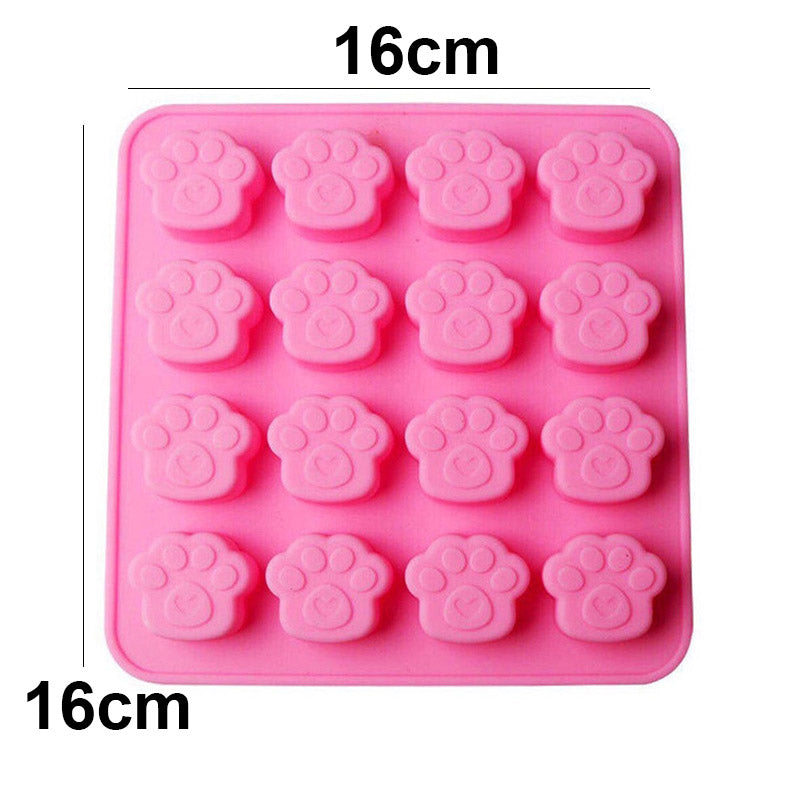 Silicone Paw Chocolate Mold 16 Cavitiy