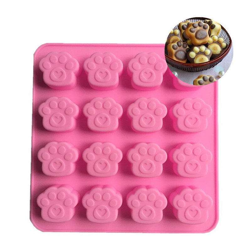 Silicone Paw Chocolate Mold 16 Cavitiy