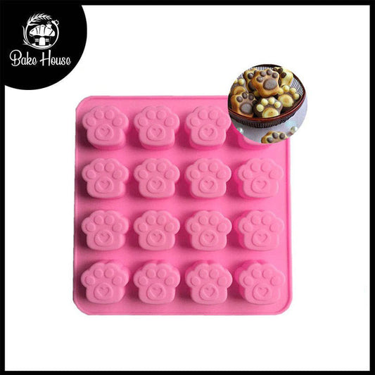 Silicone Paw Chocolate Mold 16 Cavitiy