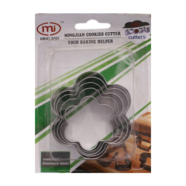 MINGJIAN Blossom Stainless Steel Cookie Cutter 5Pcs Set