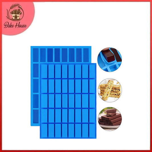 Silicone Rectangle Shape Chocolate Bar Mold (40 Cav)