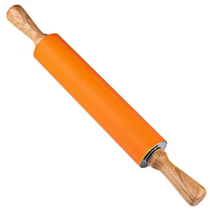 Silicone Rolling Pin Large Wood Handle
