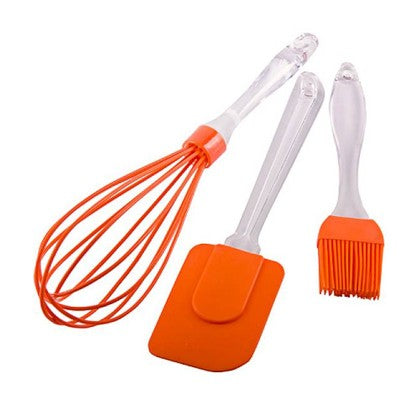 Silicone Spatula Brush and Hand Whisk Set