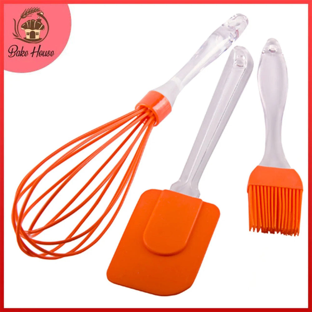 Silicone Spatula Brush and Hand Whisk Set