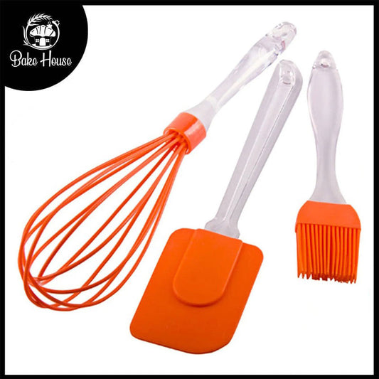 Silicone Spatula Brush and Hand Whisk Set