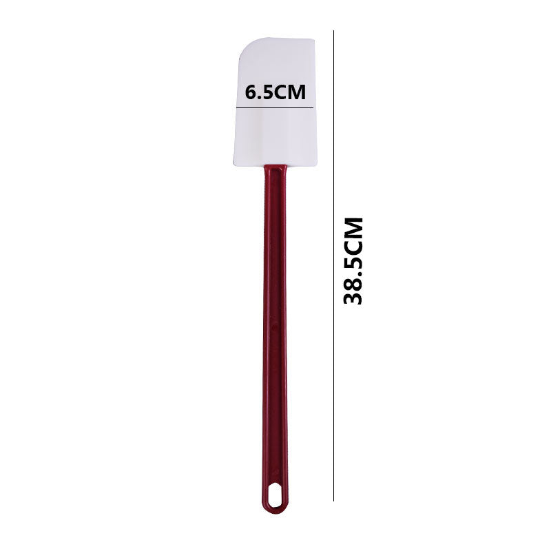 Silicone Spatula with Long Plastic Maroon Handle 38.5cm
