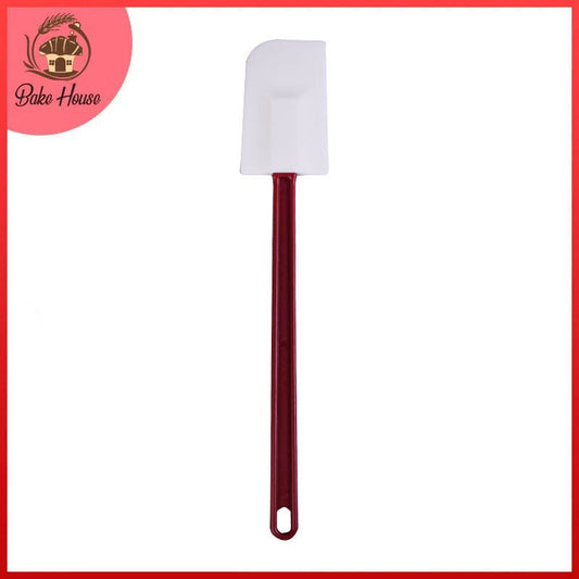 Silicone Spatula with Long Plastic Maroon Handle 38.5cm