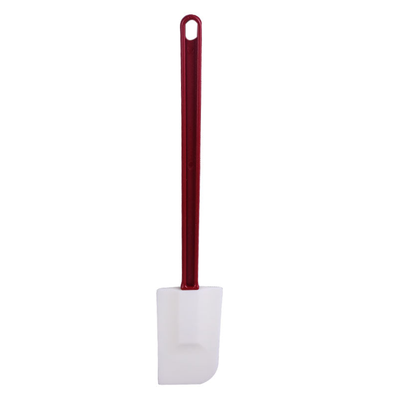 Silicone Spatula with Long Plastic Maroon Handle 25cm