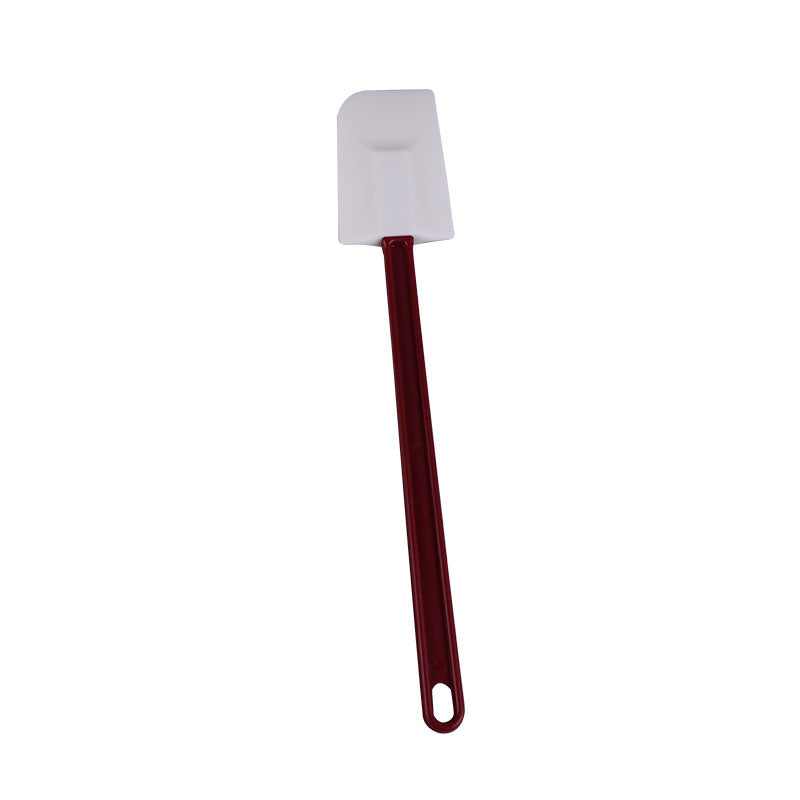 Silicone Spatula with Long Plastic Maroon Handle 25cm