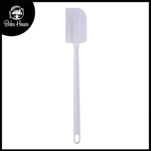 Silicone Spatula with Long Plastic White Handle 35cm