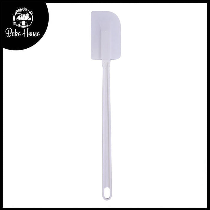 Silicone Spatula with Long Plastic White Handle 41cm