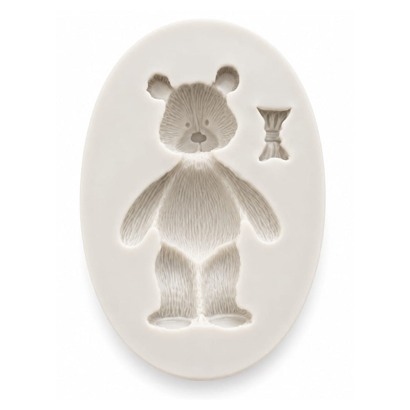 Bear With Bow Silicone Fondant Mold