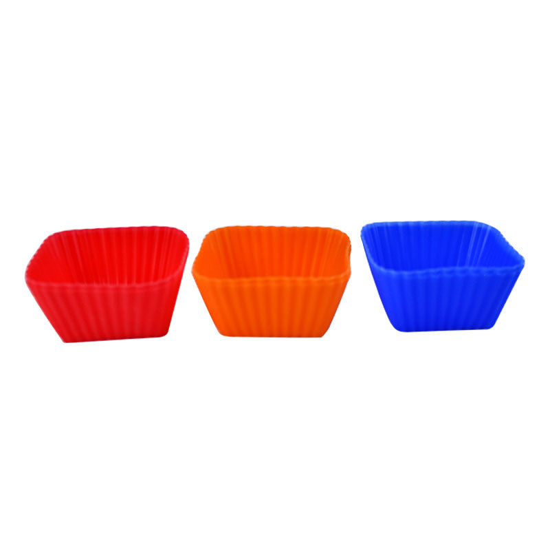 Baking Molds, Cake Molds, Square Silicone Muffin Cups, 6pcs/set