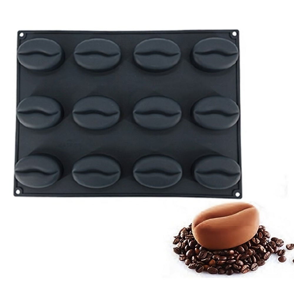 Silikolove 12 Cavity Coffee Beans Shape Silicone Mold
