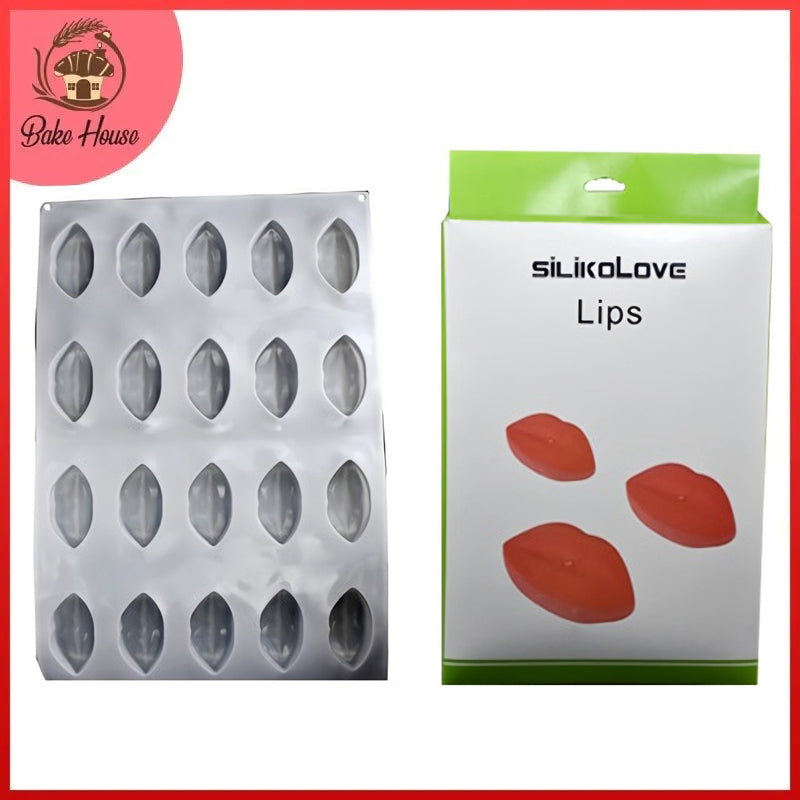 Silikolove 20 Cavity Lips Silicone Dessert & Baking Mold