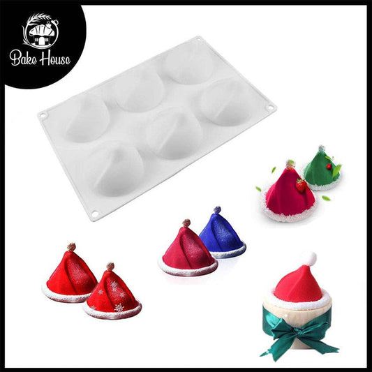 Silikolove Christmas Cap Silicone Dessert And Baking Mold 6 Cavity