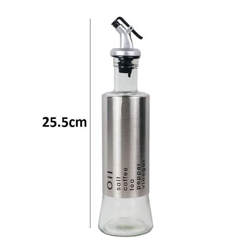 300ml Glass Oil Control Pot Bottle with Steel Covered Body