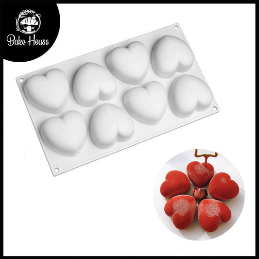 Heart Shape Silicone Dessert Mold 8 Cavity