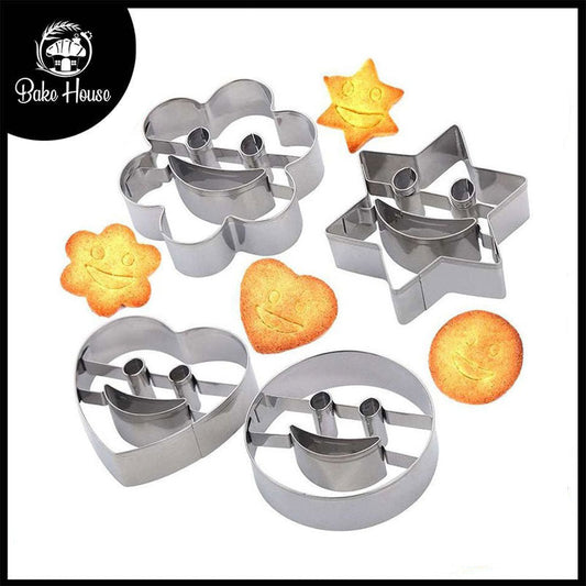 Smiley Faces Cookies Cutter Stainless Steel Set