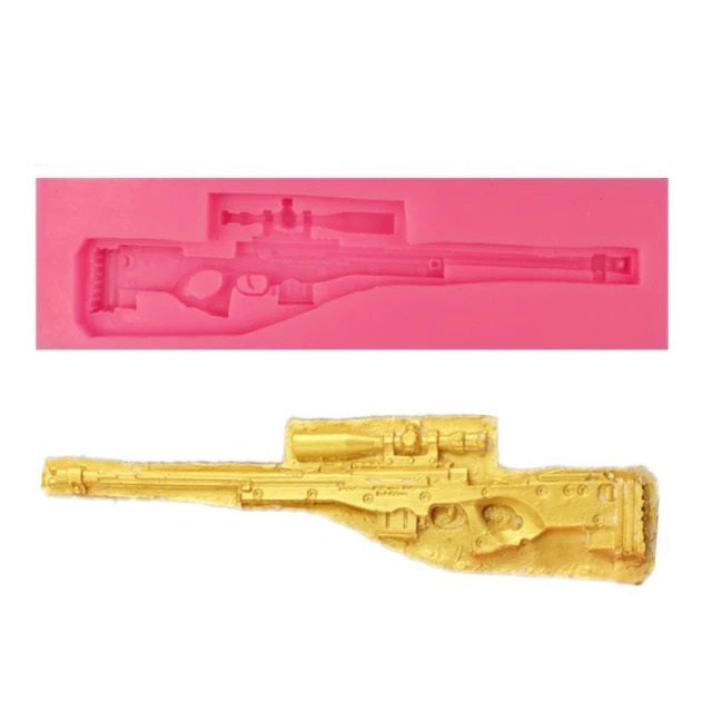 Sniper Gun Silicone Fondant & Chocolate Mold