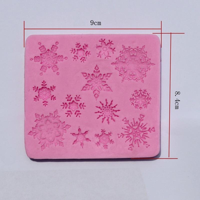 Snowflakes Silicone Fondant Mold 13 Cavity