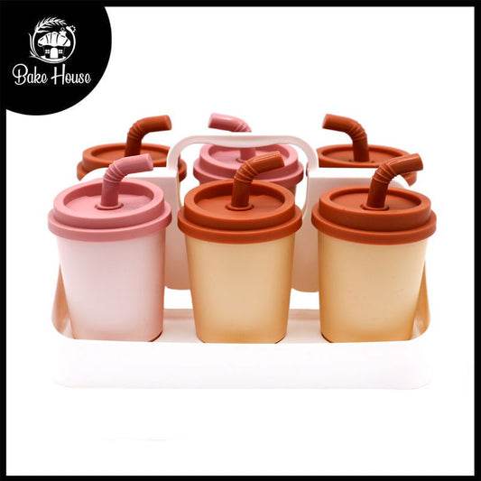 Soda Cup Style Kulfi Mold Plastic 6 Pcs Set