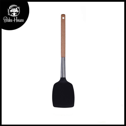 Spatula Turner Plastic With Wooden Handle