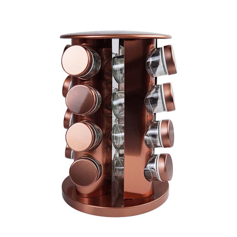 Spice Carousel 16 Jar Rotating Copper