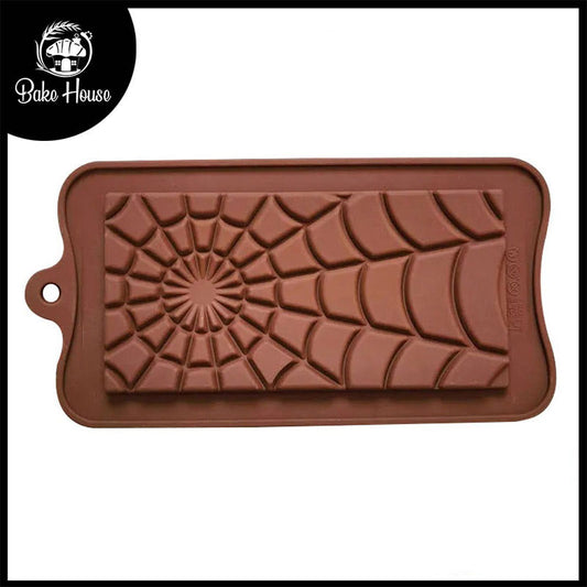 Spider Web Chocolate Bar Silicone Mold