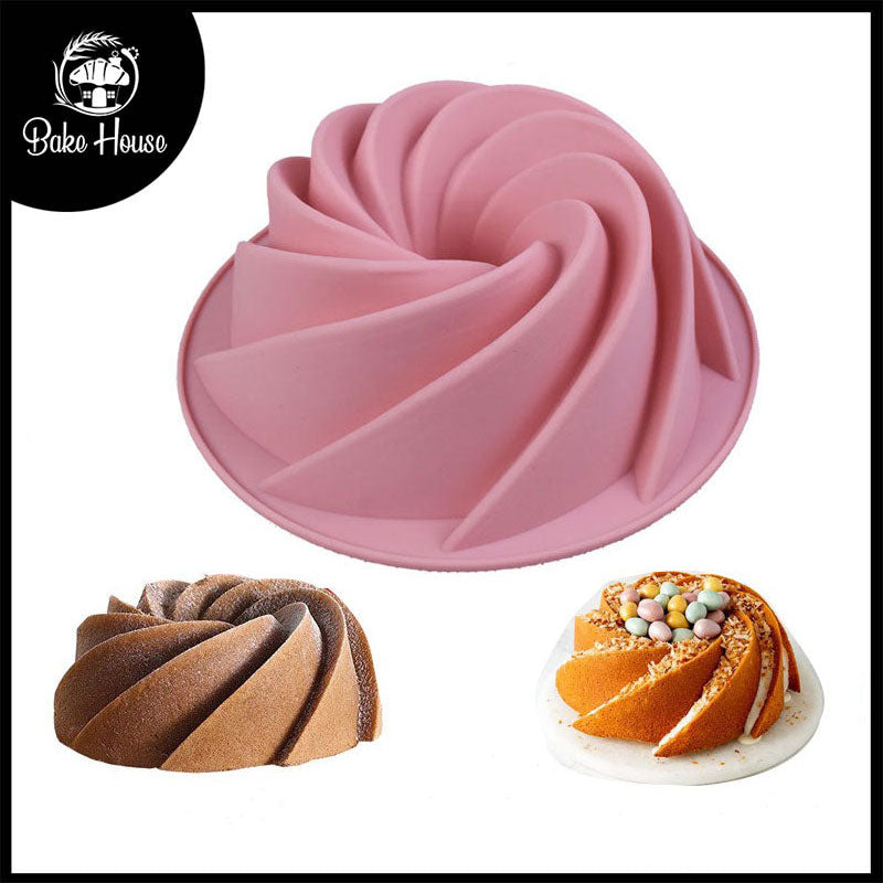 Spiral Shape Silicone Bundt Baking Mold 19cm