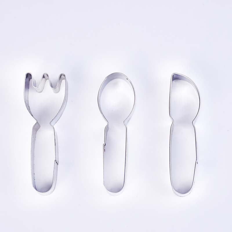 Spoon, Knife, Fork Cookie & Fondant Cutter Steel 3Pcs