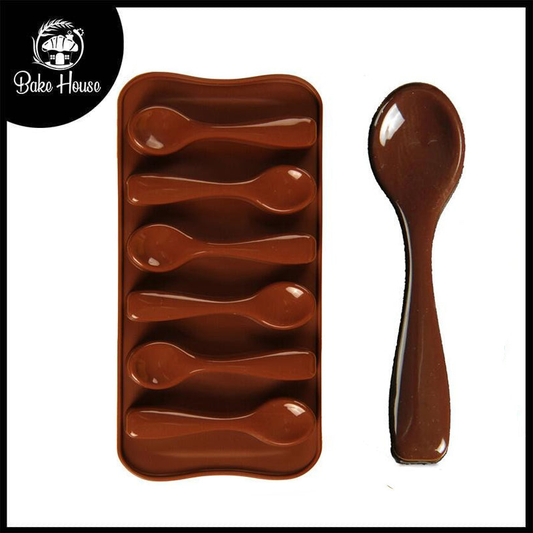 Spoon Silicone Chocolate Mold 6 Cavity Large Size