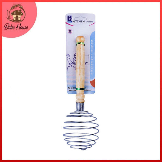 Spring Hand Whisk Wooden Handle 28.5 cm