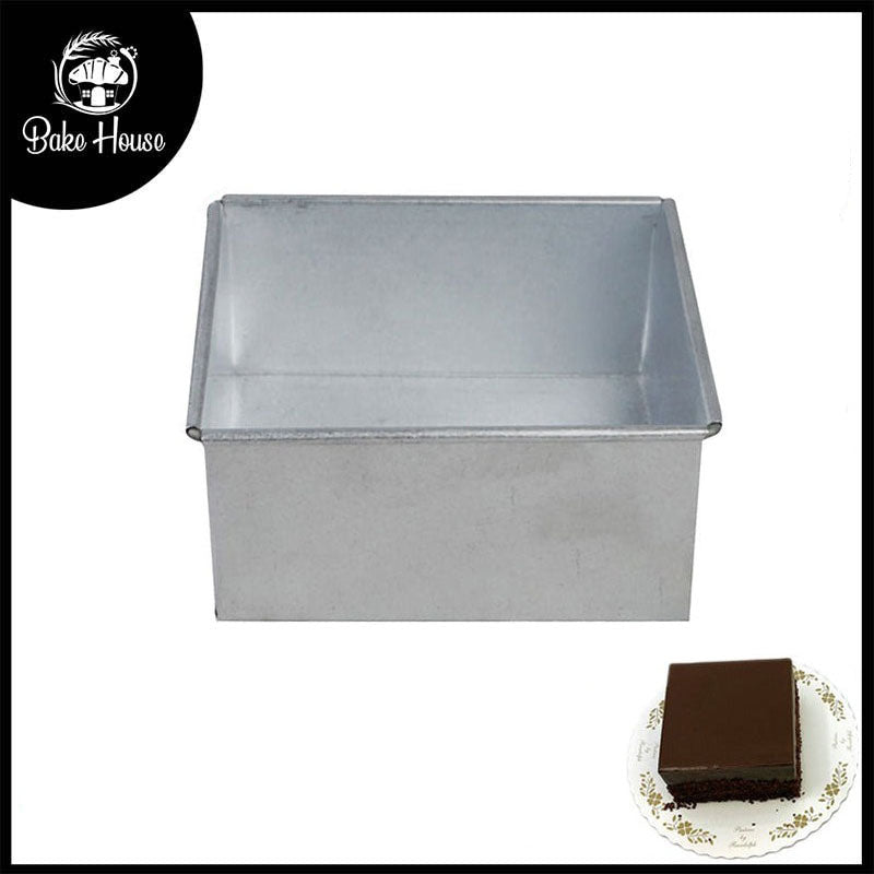 Square Cake Baking Mold Silver 5 X 5 Inch