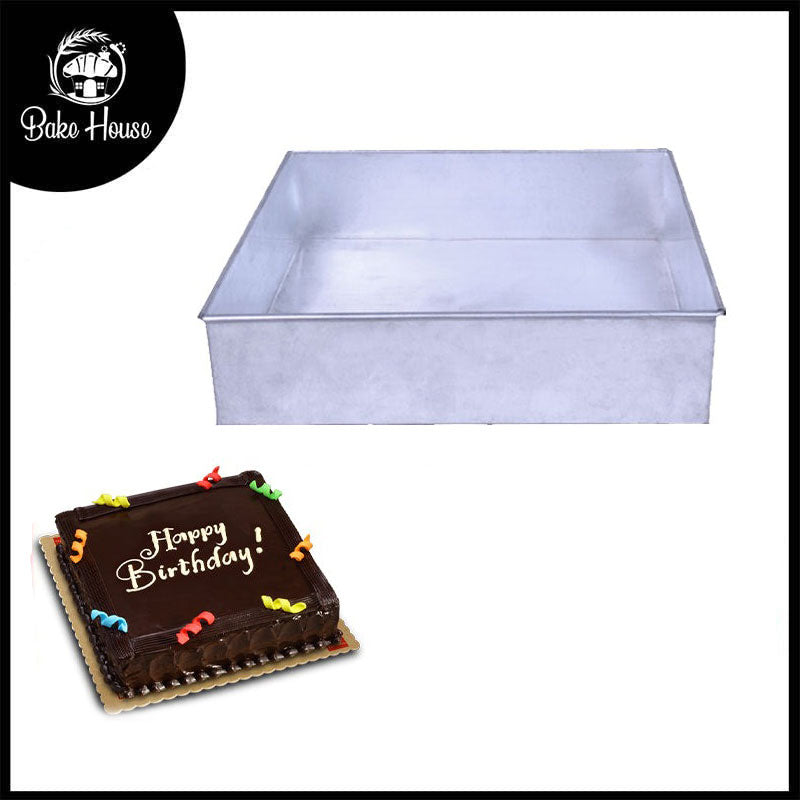 Square Cake Baking Mold Silver 7 X 7 Inch