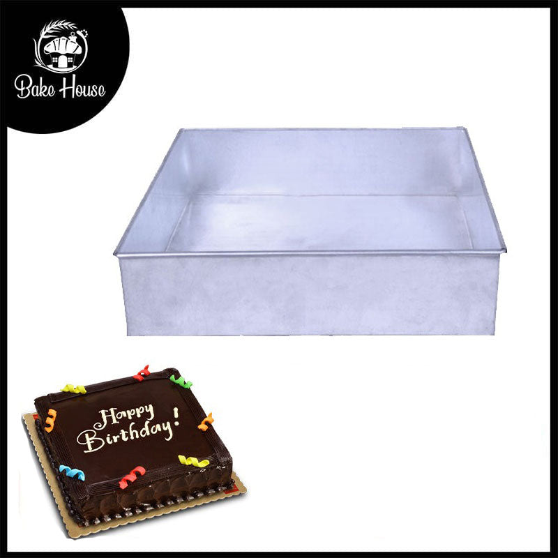 Square Cake Baking Mold Silver 8 X 8 Inch